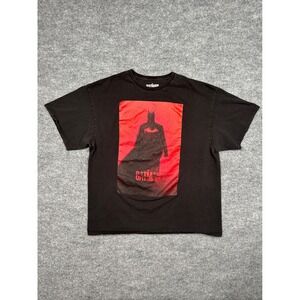 The Batman 2022 Movie Promo T-Shirt Robert Pattinson Red Poster Graphic XXL